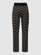 Flared stoffen broek met verkorte pasvorm, model 'MACY'