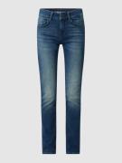 Curved slim fit high waist jeans met stretch, model 'Caro'