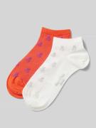 Sokken met all-over labelstitchings in een set van 2 paar, model 'Fion...