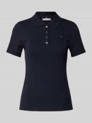 Slim fit poloshirt met logostitching, model '1985'