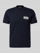 T-shirt met labelpatch, model 'AMUNDSEN'
