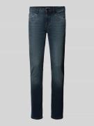 Slim fit jeans met labeldetail, model 'BLAST'