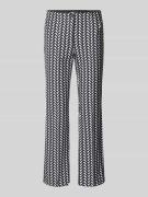 Broek met all-over motief en elastische band