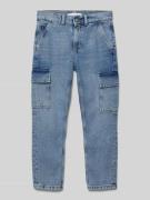 Regular fit jeans met labelpatch, model 'ICONIC'