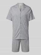 Pyjama met all-over motief, model 'Fine Interlock'