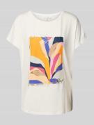 T-shirt met motiefprint en ronde hals