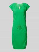 Knielange jurk met vetersluiting, model 'GIRA'