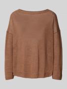 Oversized gebreide pullover met boothals, model 'GARENNA'