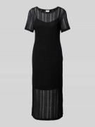 Gebreide jurk in design met korte mouwen, model 'VIGARDEA'