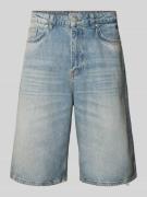 Korte jeans in used-look met steekzakken