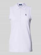 Slim fit poloshirt in mouwloos design, model 'JULIE'