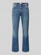 Straight fit jeans met labelpatch, model 'TRAMPER'