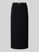 Midirok van viscose in effen design, model 'Sanne'