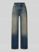 Jeans met wijde pijpen in used-look, model 'MADISON'