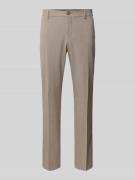 Slim fit pantalon met pied-de-poule-motief, model 'LIAM'