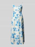 Knielange jurk van viscose met all-over motief, model 'Berdina'