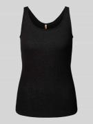 Tanktop met structuurmotief, model 'Delia'