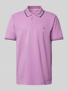 Regular fit poloshirt met contraststrepen