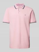 Regular fit poloshirt met contraststrepen