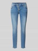 Slim fit capri-jeans met ritssluitingen, model 'Malibu'