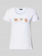 T-shirt met labelprint