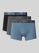 Boxershort met elastische band met label in een set van 3 stuks