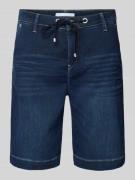 Korte regular fit jeans met tunnelkoord, model 'Jogg`n Short'