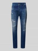 Tapered fit jeans in 5-pocketmodel, model 'Wenko'
