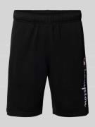 Regular fit sweatshorts met labelstitching