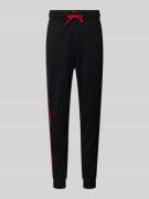 Sweatpants met labeldetails, model 'Sporty'