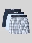 Boxershort met elastische band met label in een set van 3 stuks