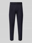 Tapered fit pantalon met persplooien, model 'SALTO'