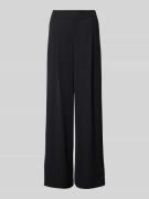 Wide leg stoffen broek met bandplooien