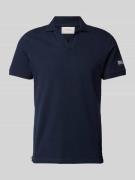 Slim fit poloshirt met labeldetail