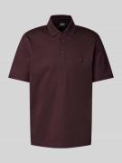 Slim fit poloshirt met labelpatch, model 'Parris'