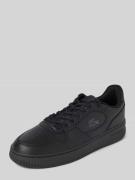 Leren sneakers met labeldetails