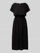 Midi-jurk met elastische tailleband, model 'Mathilde'