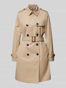 Slim fit trenchcoat met tailleriem