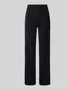 Wide leg stoffen broek met ritssluiting, model 'VICTORIA'