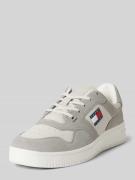 Leren sneakers met labelpatch, model 'BASKET'