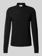 Regular fit poloshirt in design met lange mouwen