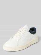 Sneakers van leer met labeldetail