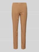 Slim fit stoffen broek met siernaden, model 'PENNY'