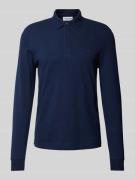 Regular fit poloshirt in design met lange mouwen