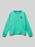 Sweatshirt met labeldetails