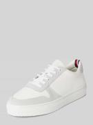 Leren sneakers met labeldetails, model 'PREMIUM CORPORATE'