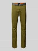 Slim fit chino met riem