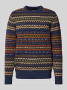 Gebreide pullover met ronde hals, model 'Case Fairisle'