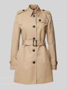 Trenchcoat met riem en schouderpatten