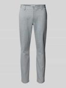 Slim fit broek met riemlussen, model 'MARK'